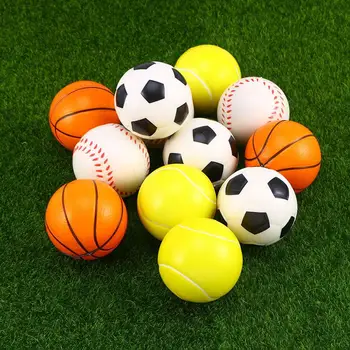 

8PCS 6.3cm Mini PU Ball Training Toys Squeeze Foam Basketballs Baseball Balls Dog Toys Stress Relief Toys (4 Mixed Style)
