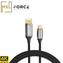 USB C için DP DisplayPort kablosu (4K @ 60Hz) thunderbolt 3 uyumlu DP1.2 kablosu için monitör ekran projektör DisplayPort