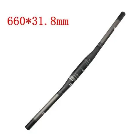 Manillar de bicicleta de carbono TOSEEK, manillar de bicicleta de montauna, plano/de elevación, manillar de bicicleta 620-740 мм - Цвет: 660mm
