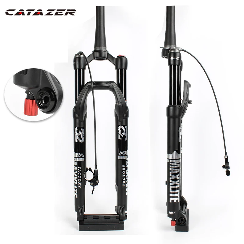 Catazer Mtb Air Suspension Fork Bicycle Fork 27.5er 29er Travel 100mm Thru Axle Boost 15*110mm