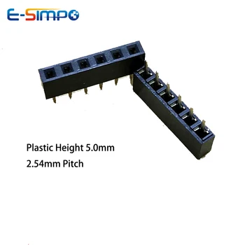 

100pcs 2.54mm PH5 Single Row Straight 1X2P/5P/6P/10P/15P/40P Short Version Rohs Goldplate PCB Female Pin Header Socket Connector