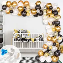 123 шт черные белые золотые воздушные шары шар в форме арки комплект гирлянды для помолвки свадьбы День рождения, детский душ помолвка вечерние украшения