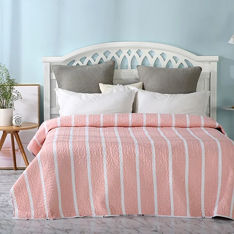bedspread 6 Моющийся шлифовальный покрывало 1 шт. набор стеганый узор Улучшенная полиэфирная ткань Всесезонная Премиум кровать покрытие простой и стилис - Цвет: bedspread 6
