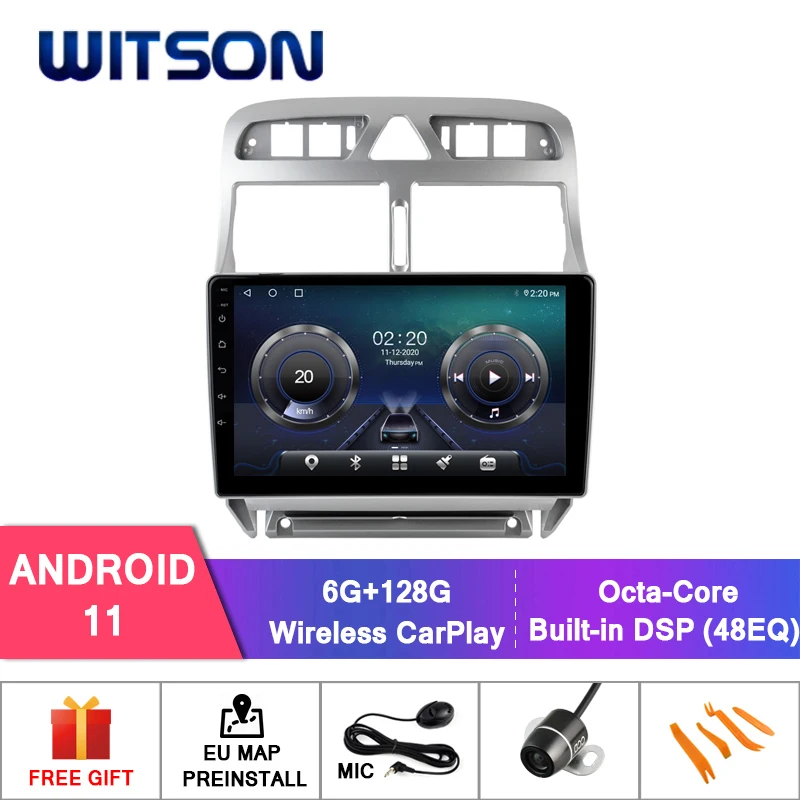 

WITSON Android 11 CAR DVD SYSTEM for PEUGEOT 307 2002-2013 Car Multimedia Player Stereo AutoAudio GPS Navigation DVD Video