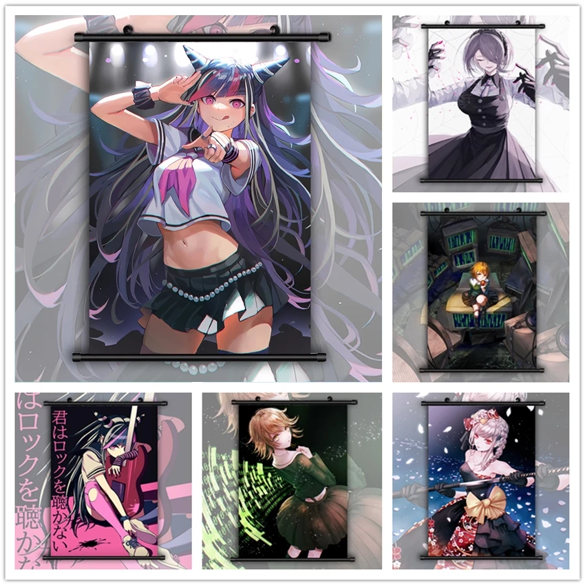 Danganronpa藤崎千尋mioda伊吹hdプリント壁のポスタースクロール Painting Calligraphy Aliexpress