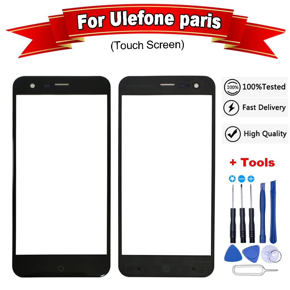Черный высококачественный сенсорный экран для Ulefone paris дигитайзер сенсорного