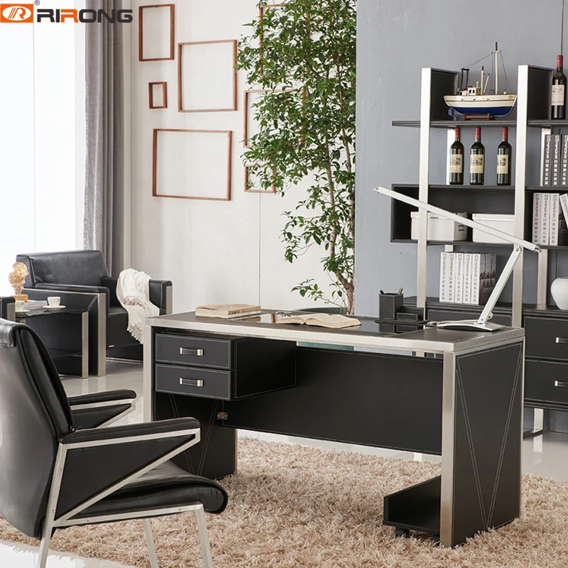 1 4m Small Size Simple Design Home Study Room Black Writing Office