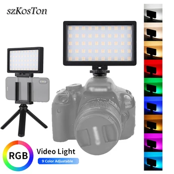

Dimmable RGB LED Video Light With Tripod DSLR Camera Photo Studio Photography Lighting 2700mAh Built-in Battery Vlog Fill Lamp