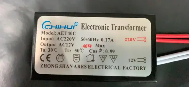 1 piece 3 years warranty Metal electronic transformer driver for 12V 20W 160W 250W LED light bulbs Driver Power Supply 40w