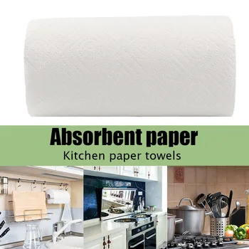 

1 Pack/2 Roll Kitchen Paper Towel Roll Strong Oil-absorbing Tissue Water Absorption Soft High Toughness New TN99