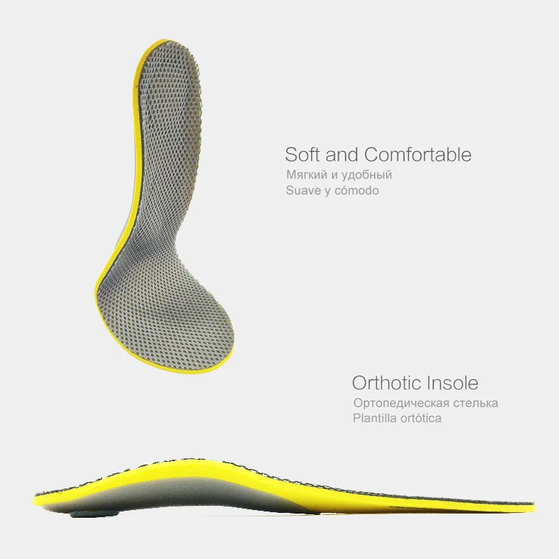 Arch Support orthotic Insoles For Feet Shock Absorption Cushion Sport Orthopedic Insoles Pad For Shoes Woman Men Correct