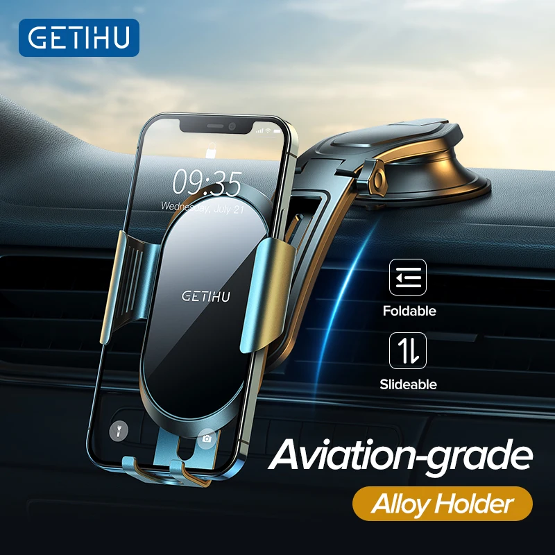 GETIHU Gravity Sucker Phone Holder For Car Mount Stand GPS Telefon