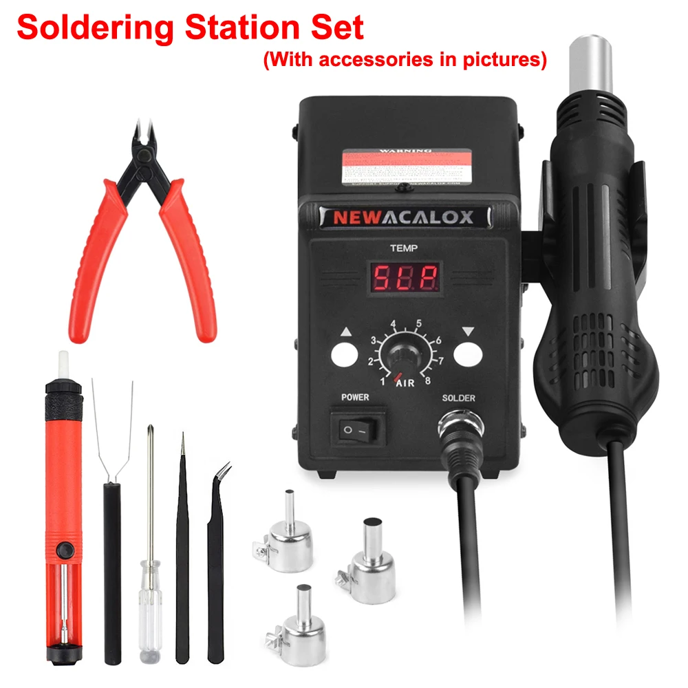 NEWACALOX 858D 700W EUUS 100-500 Degree Hot Air