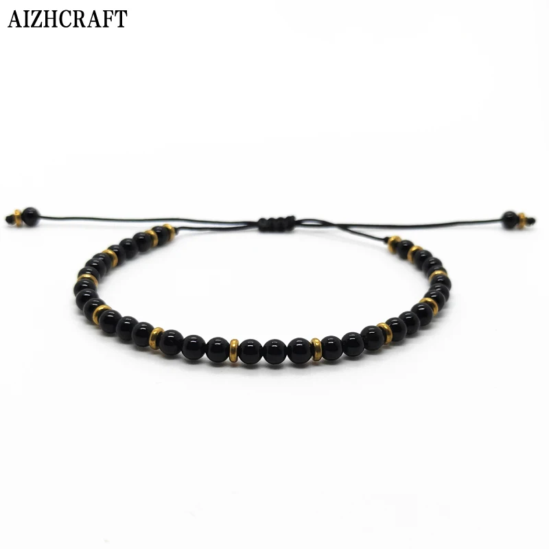Женский и мужской браслет AIZHCRAFT в эстетическом стиле Йога чакра панк цвет черный |