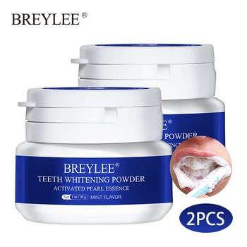 

BREYLEE Teeth Whitening Powder 2pcs Toothpaste Dental Tools White Teeth Cleaning Oral Hygiene Toothbrush Gel Remove Plaque Stain