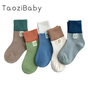 

Children Socks Pure Cotton Kids Socks Autumn And Winter 2019 New Digital Infant Socks Baby Stuff For Newborns (5 pairs)