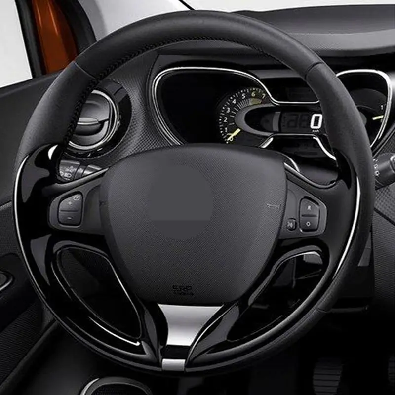 Сшитый вручную черный мягкий PU искусственная кожа автомобильный чехол на руль