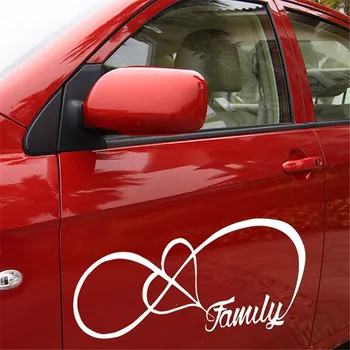 

Hot Sale Creative Car Decoration Sticker White Black Family Letter Love Heart Car Body Stickers Styling