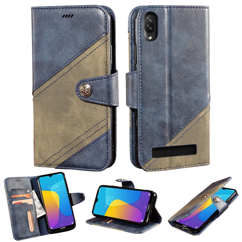 Чехол-бампер для телефона Doogee Y8C с кошельком откидной кожаный чехол ударопрочный