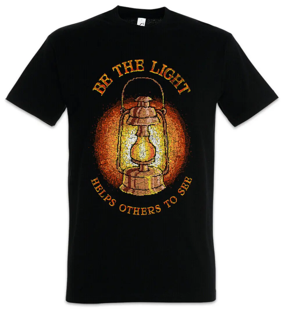 

Be The Light. Funny Retro Oil Lamp Pixel Geek Nerd Gaming Gamer T-Shirt Summer Cotton O-Neck Short Sleeve Mens T Shirt New S-3XL