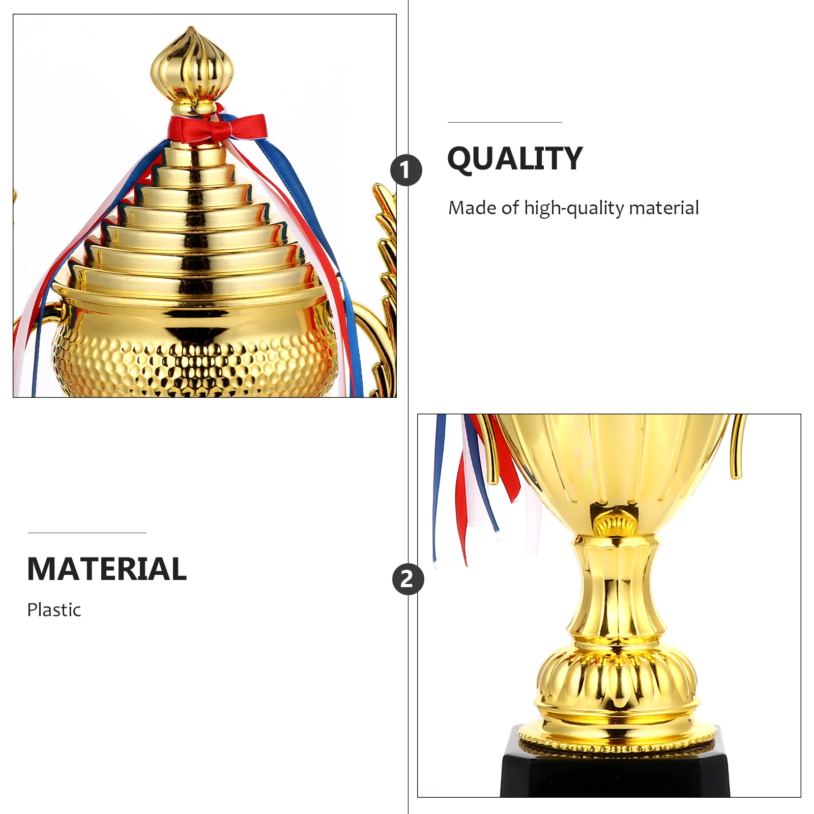1 pc Trophy Cup with Lid First Place Plastic Winner Award for Competition Sports