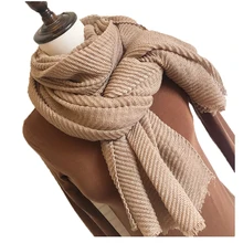 Большой размер 200*100 см зимний шарф для женщин шали обертывание мода плед теплая плиссированная Женская бандана качество