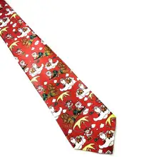 Новинка 9,5 см Рождественский галстук красный зеленый Санта Клаус Снеговик дерево галстук с принтом для мужчин для рождественской вечеринки аксессуары для шеи