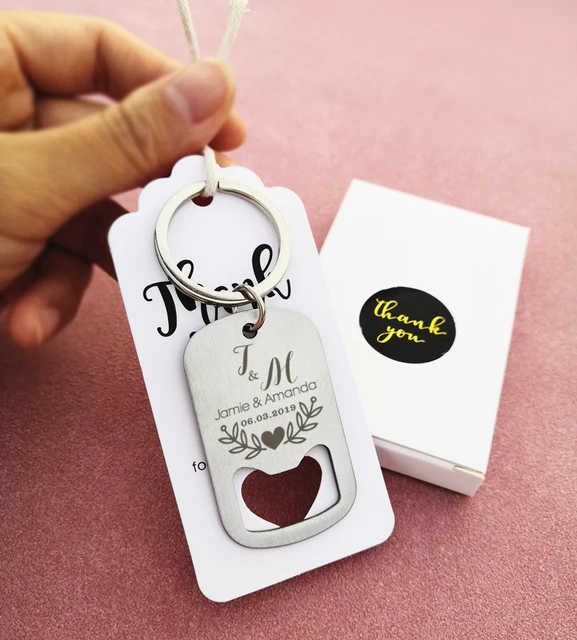 Personalizable Wedding Favor Key Chain Bottle Openers! – Louisiana Trophies