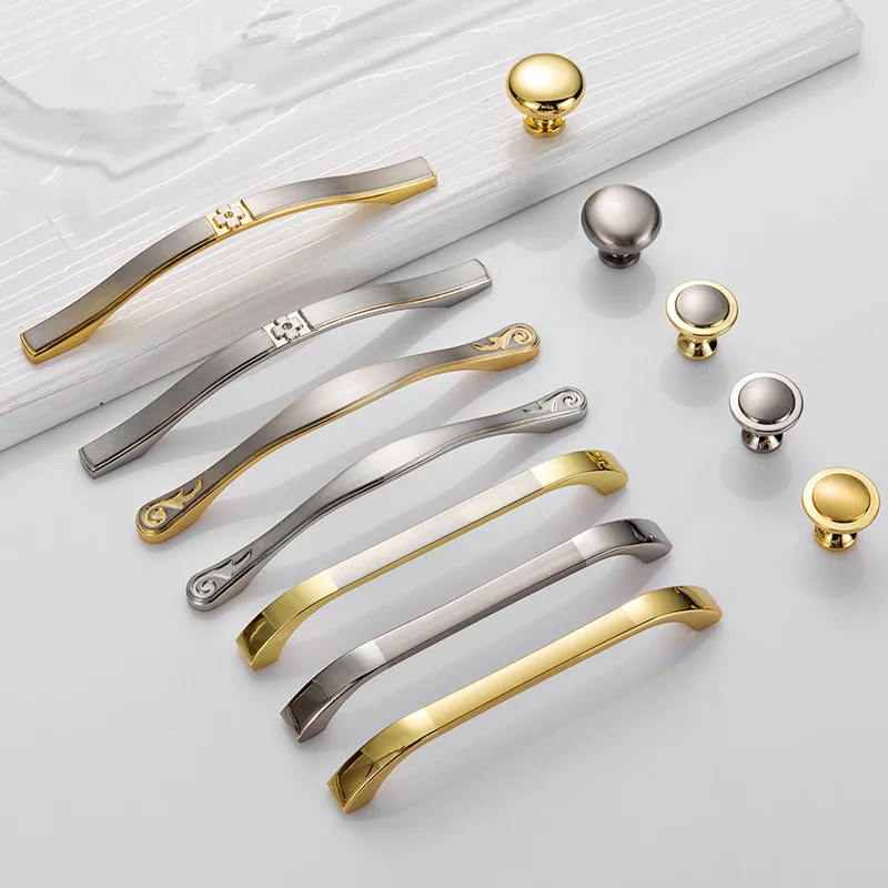 

Modern minimalist gold handle cabinet cabinet closet door handle kitchen cabinet drawers hand handle single hole