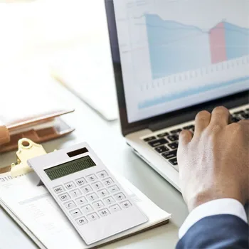 

Calculators Portable Solar Powered Calculator Screen 12 Digit Large LCD Display for Office Daily Use Office Calculators DJA88