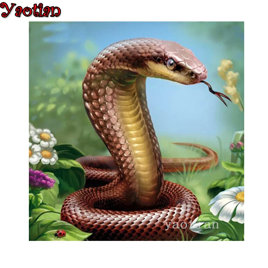 5d Persegi Bor Diamond Lukisan Ular Kobra Bunga Diamond Bordir Mosaik Cross Stitch Kit Mosaik Berlian Imitasi Dekorasi Baru Berlian Lukisan Cross Stitch Aliexpress