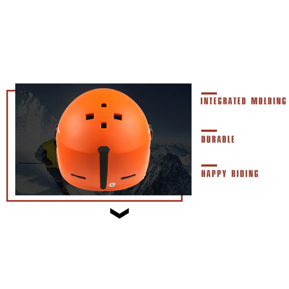 Лыжный шлем интегрально-Формованный PC+ EPS красочный лыжный шлем Спорт на открытом воздухе сноуборд скейтборд шлем с очками Горячая D20