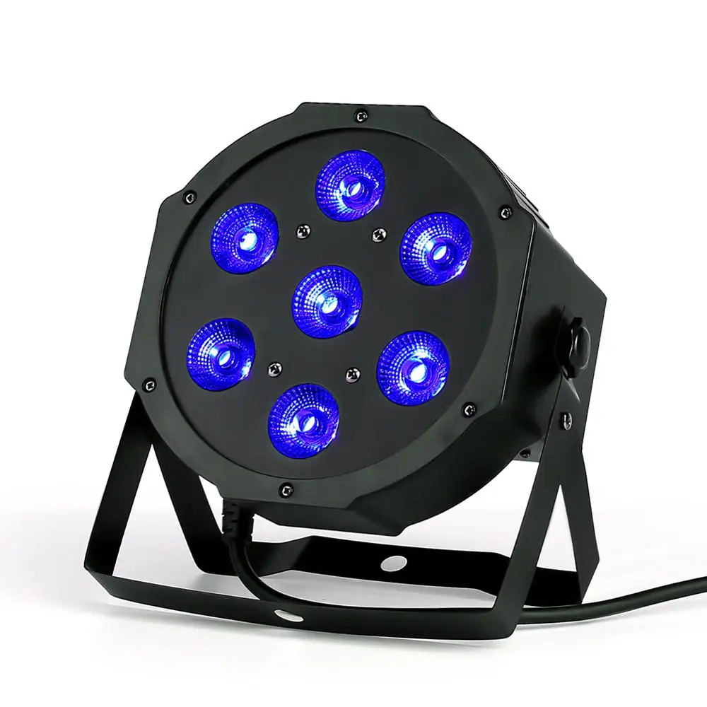 LED Flat SlimPar RGBWA UV Light 7x18W 6in1 LED DJ Wash Light Stage dmx light 4pcs/lot