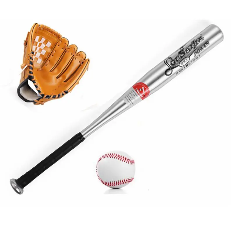 1Set Healthy Sport Soft Baseball Bat Glove and Fitness Ball Set for Kids 61cm Softball Glove For Children Educational Sports