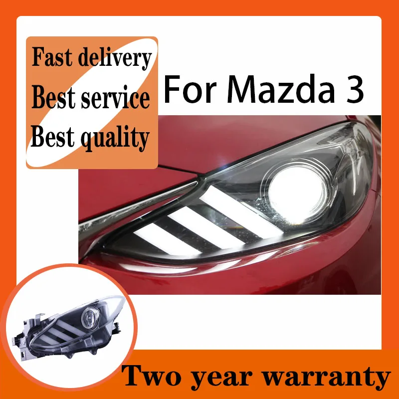 

For Mazda 3 Headlights 2014-2019 Axela LED Headlight Mustang-Design LED DRL Hid Head Lamp Bi Xenon Accessories