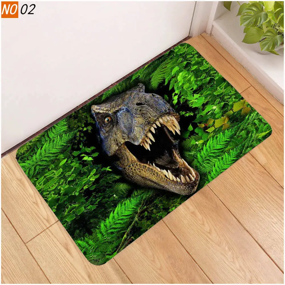 Мягкий напольный коврик с 3D принтом динозавра, коврик для спальни, кухни, дверной проем, коврик для коридора, домашний декор, ковер - Цвет: 2