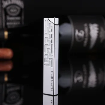 

Ultra Thin Light Long Stripe Torch Lighter Free Fire Metal Turbo Butane Gas Pipe Lighter Windproof Cigarettes Portable Lighter