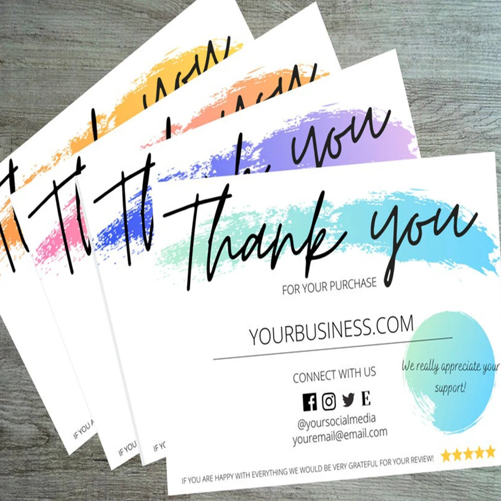 Design #330a 105 "Thanks for your Order" Personalised Business Labels 