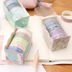 5 шт./лот Mohamm декоративные этикетки для скраббукинга сетки тонкий цвет японский Васи клейкие ленты Комплект маскирования клейкие ленты