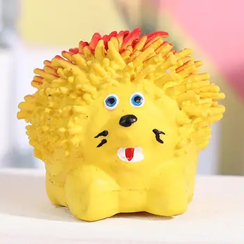 

Puppy Dog Cartoon Hedgehog Shape Latex Molar Teeth Cleaning Sounding Pet Dog Toys
