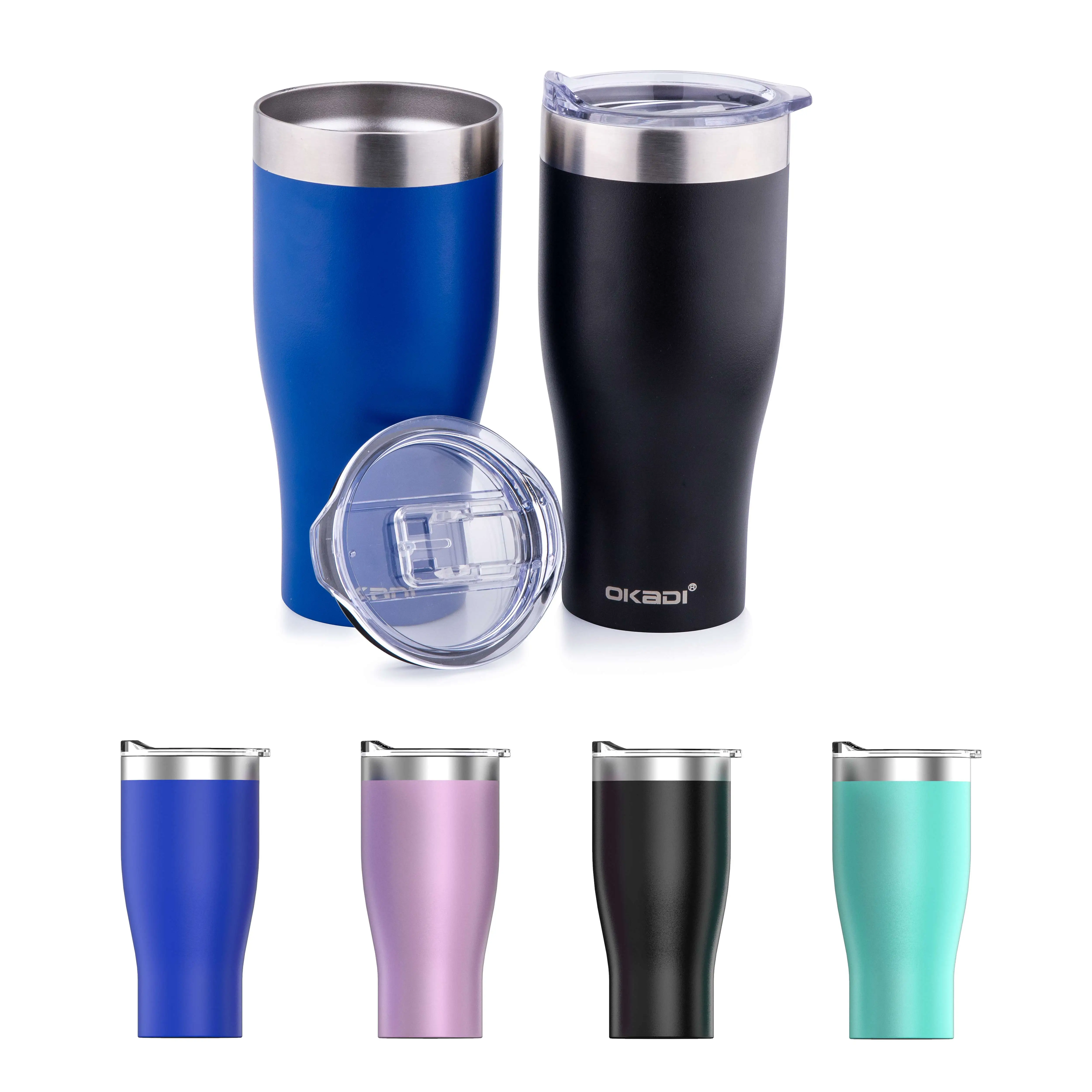 

600ML/900ML Travel Tumbler Double Wall Stainless Steel Car Mug Vacuum Water Bottle with Straw BPA Free