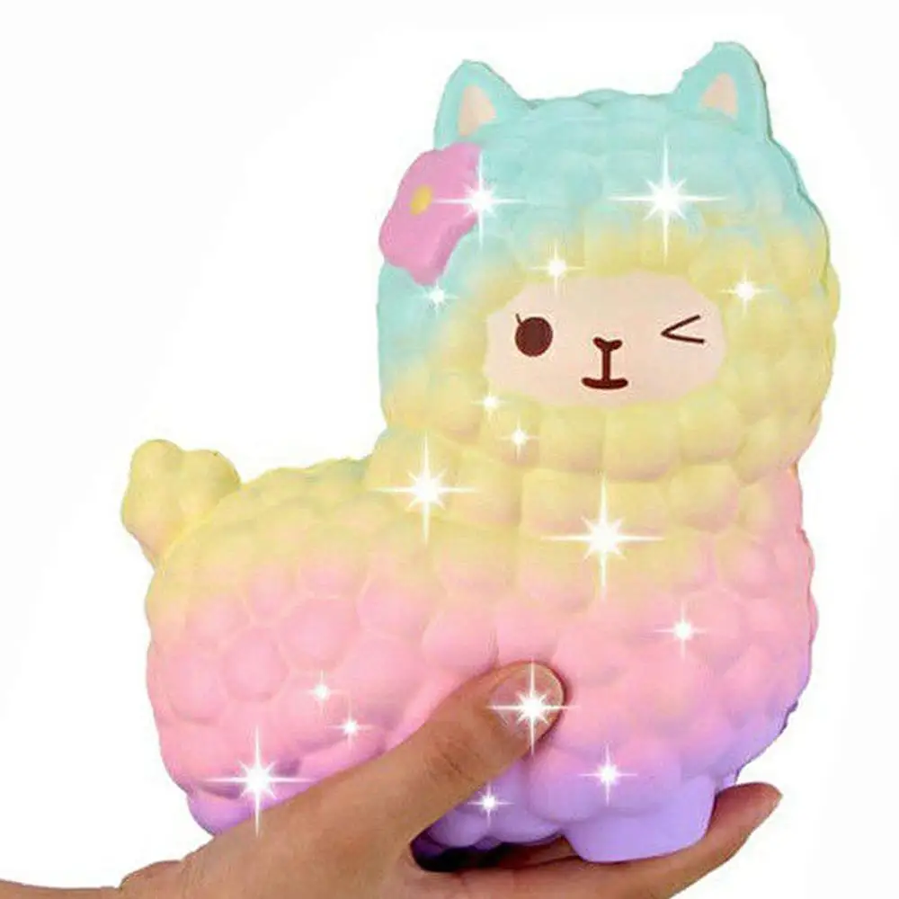 Jumbo Sheep Alpaca Squishy Cute Galaxy Aumento Lento Spremere Giocattoli Animale Squishy Squish All'Ingrosso Antistress Regalo Squisito Per Bambini