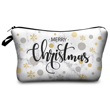 

Necessaire Kawaii Merry Christmas Travel Ladies Pouch Women Large Cosmetic Bag Necessaire Professional Custom Makeup Pencil Case