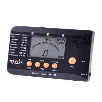 

Musedo Mt-30 Metro-Tuner 3-In-1 Tuner, Metronome, Tone Generator For Guitar, Bass, Ukulele, Violin