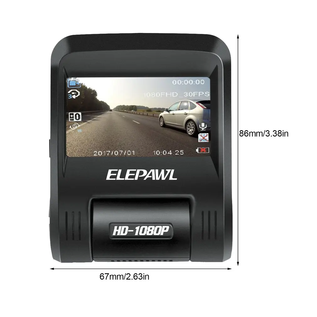 Elepawl HD 1080P Автомобильная Камера вождения видео рекордер Dash Cam приборная панель камера встроенный WiFi 200MP 2," ЖК-дисплей 170 градусов объектив