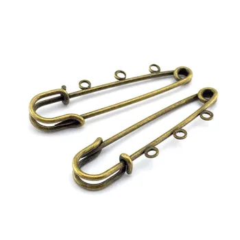 

10pcs Brooches Findings Antique Bronze Gold Plated Brooch Pins Supplies for Jewelry Accessories