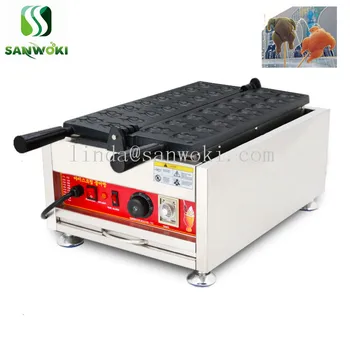 

Electric Chicken Shape Waffle Maker Machine non stick Grilled Chicken Cake Baker Iron Pan roast chicken waffle machine 110V 220V