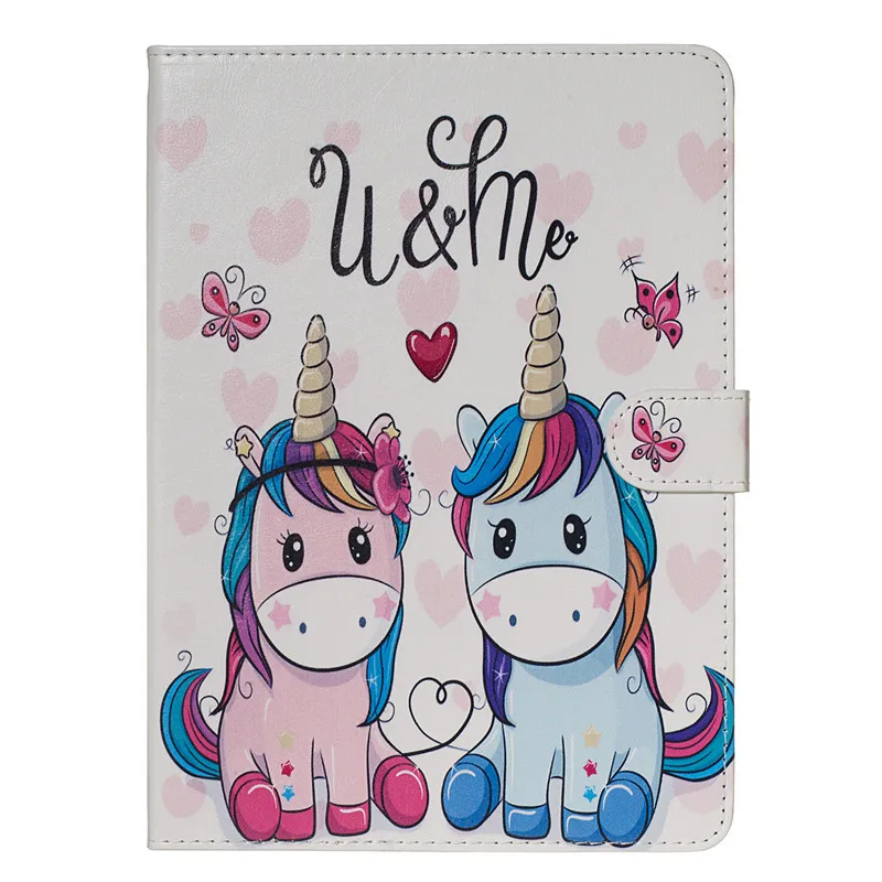 Wekays For Coque Apple Ipad 9.7 inch 2018 Cartoon Smart Leather Fundas Case For IPad 9.7 inch 2017 A1822 A1823 Tablet Cover Case
