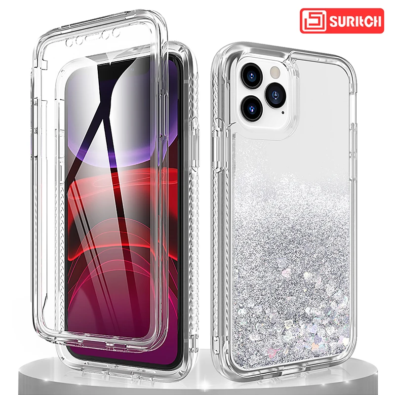 Зыбучий песок Жидкий чехол для телефона для iphone X Xs Max 8 7 Plus чехол для iphone XR Чехол встроенный экран Блестящий жесткий чехол