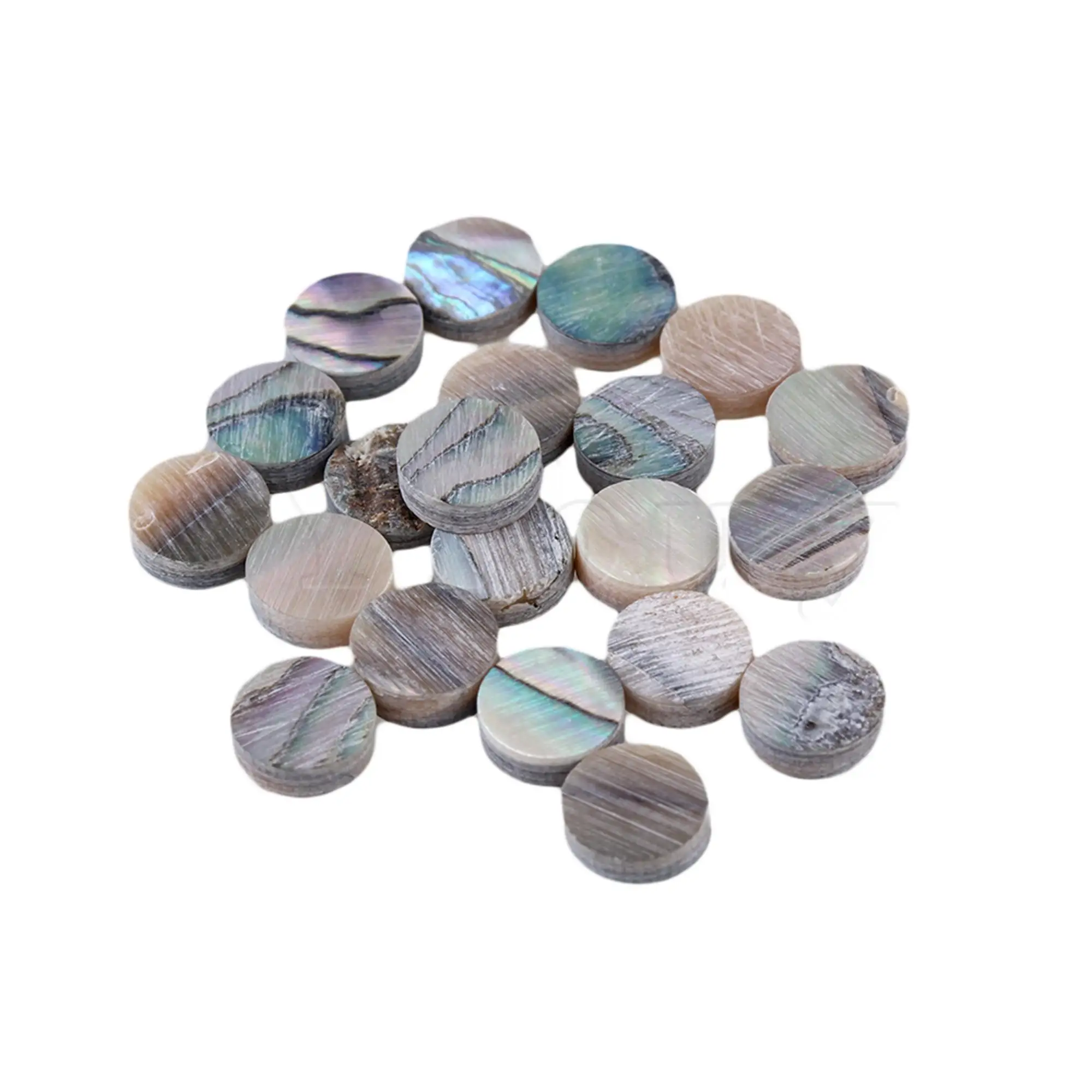 Yibuy 20 x 6mm Multicolor Abalone Inlay Material Guitar Fret Inlay Dots